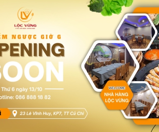 TƯNG BỪNG KHAI TRƯƠNG NHÀ HÀNG ẨM THỰC LỘC VỪNG